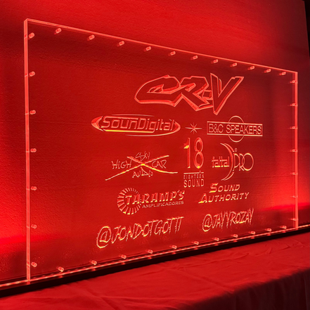 Sound Authority Plexiglass - 32" x 16" 3D Engraved Acrylic Window For Subwoofer Box