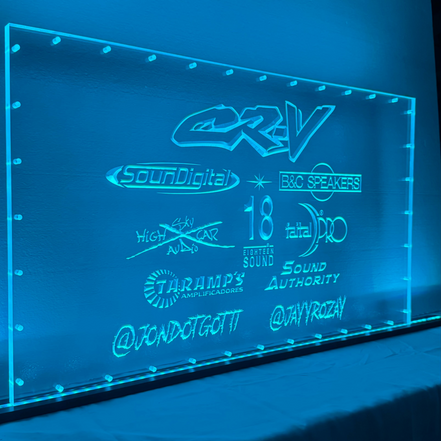 Sound Authority Plexiglass - 32" x 16" 3D Engraved Acrylic Window For Subwoofer Box