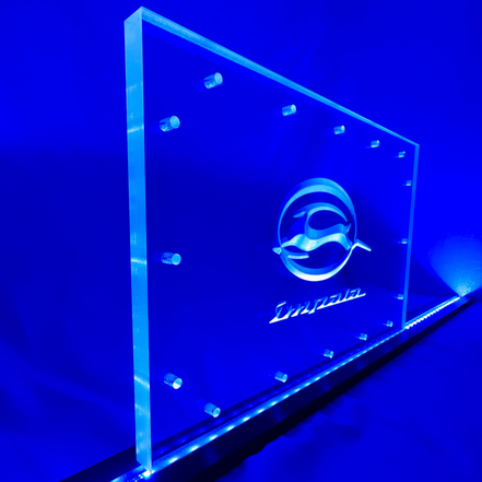 Sound Authority Plexiglass - 15" x 10" 3D Engraved Acrylic Window For Subwoofer Box