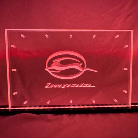 Sound Authority Plexiglass - 15" x 10" 3D Engraved Acrylic Window For Subwoofer Box