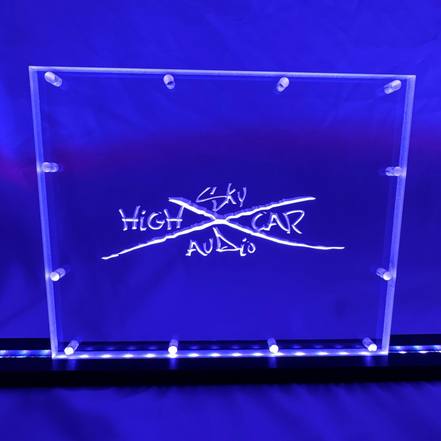 Sound Authority Plexiglass - 10" x 8" 3D Engraved Acrylic Window For Subwoofer Box