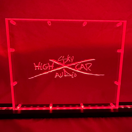 Sound Authority Plexiglass - 10" x 8" 3D Engraved Acrylic Window For Subwoofer Box