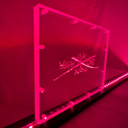 Sound Authority Plexiglass - 10" x 8" 3D Engraved Acrylic Window For Subwoofer Box