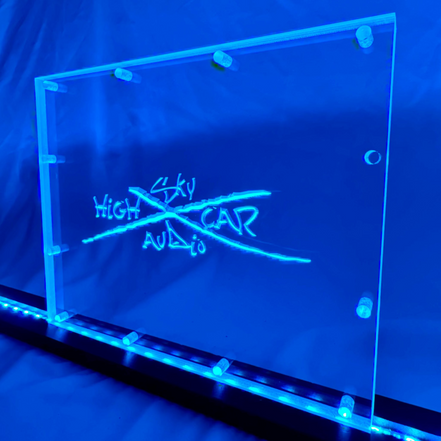 Sound Authority Plexiglass - 10" x 8" 3D Engraved Acrylic Window For Subwoofer Box