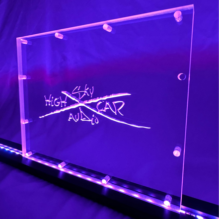 Sound Authority Plexiglass - 10" x 8" 3D Engraved Acrylic Window For Subwoofer Box