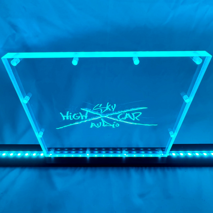 Sound Authority Plexiglass - 10" x 8" 3D Engraved Acrylic Window For Subwoofer Box