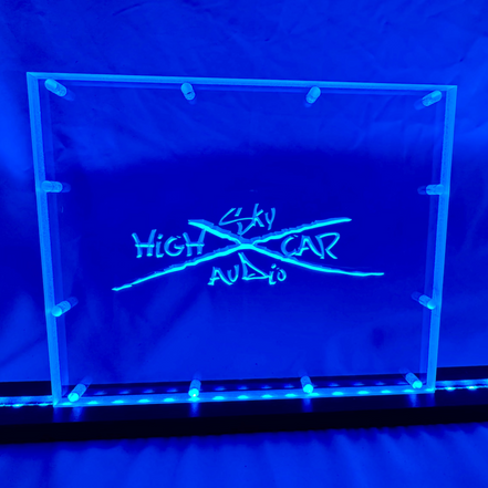 Sound Authority Plexiglass - 10" x 8" 3D Engraved Acrylic Window For Subwoofer Box