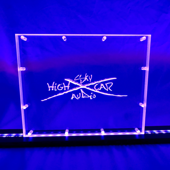 Sound Authority Plexiglass - 10" x 8" 3D Engraved Acrylic Window For Subwoofer Box