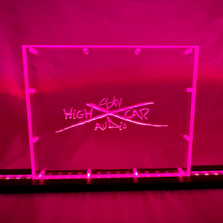 Sound Authority Plexiglass - 10" x 8" 3D Engraved Acrylic Window For Subwoofer Box