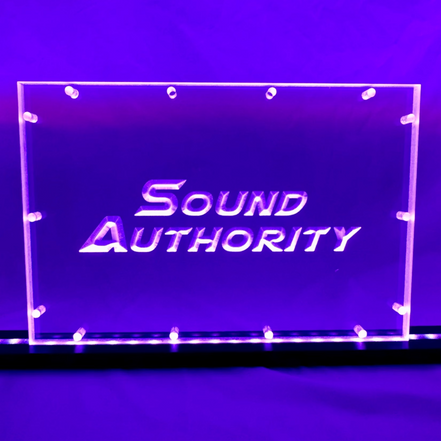Sound Authority Plexiglass - 12" x 8" 3D Engraved Acrylic Window For Subwoofer Box