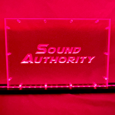 Sound Authority Plexiglass - 12" x 8" 3D Engraved Acrylic Window For Subwoofer Box