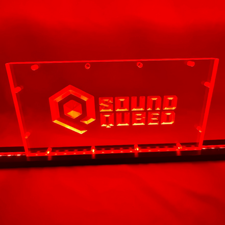 Sound Authority Plexiglass - 12" x 6" 3D Engraved Acrylic Window For Subwoofer Box