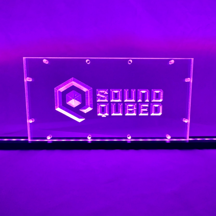 Sound Authority Plexiglass - 12" x 6" 3D Engraved Acrylic Window For Subwoofer Box