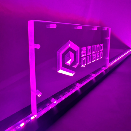 Sound Authority Plexiglass - 12" x 6" 3D Engraved Acrylic Window For Subwoofer Box