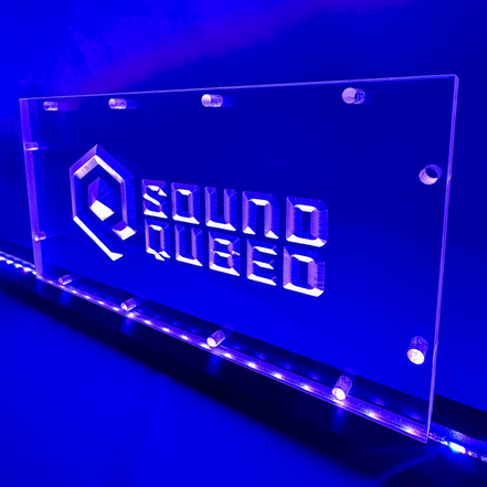 Sound Authority Plexiglass - 12" x 6" 3D Engraved Acrylic Window For Subwoofer Box