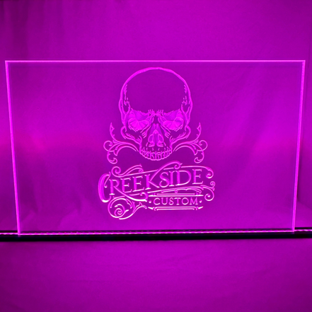 Sound Authority Plexiglass - 30" x 15" 3D Engraved Acrylic Window For Subwoofer Box