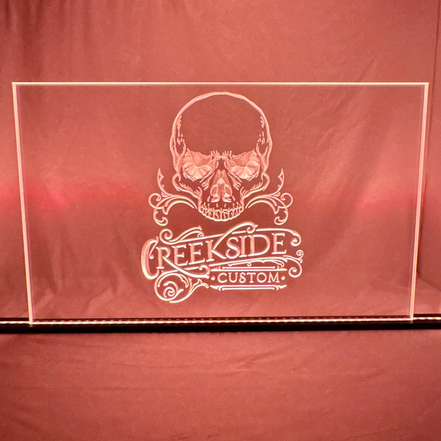 Sound Authority Plexiglass - 30" x 15" 3D Engraved Acrylic Window For Subwoofer Box