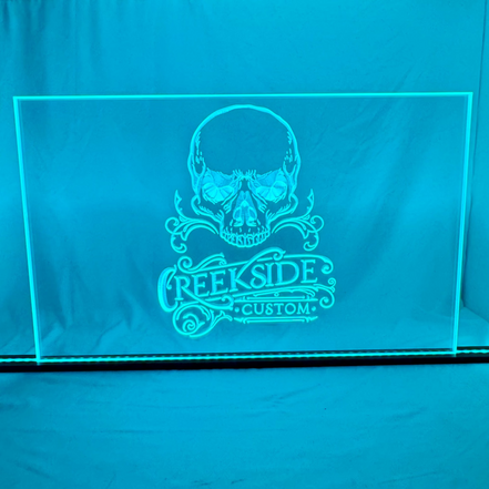 Sound Authority Plexiglass - 30" x 15" 3D Engraved Acrylic Window For Subwoofer Box