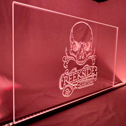 Sound Authority Plexiglass - 30" x 15" 3D Engraved Acrylic Window For Subwoofer Box