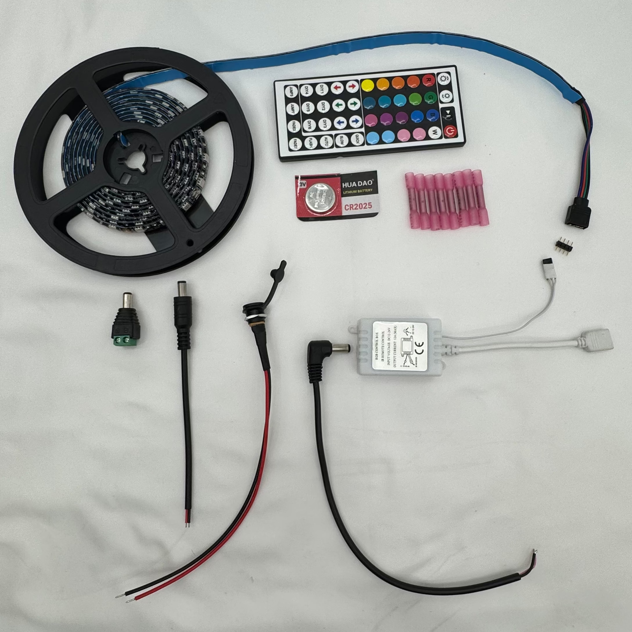 Flush Mount 12 Volt Automotive Marine LED Strip RGB Remote Multi Color Light Kit