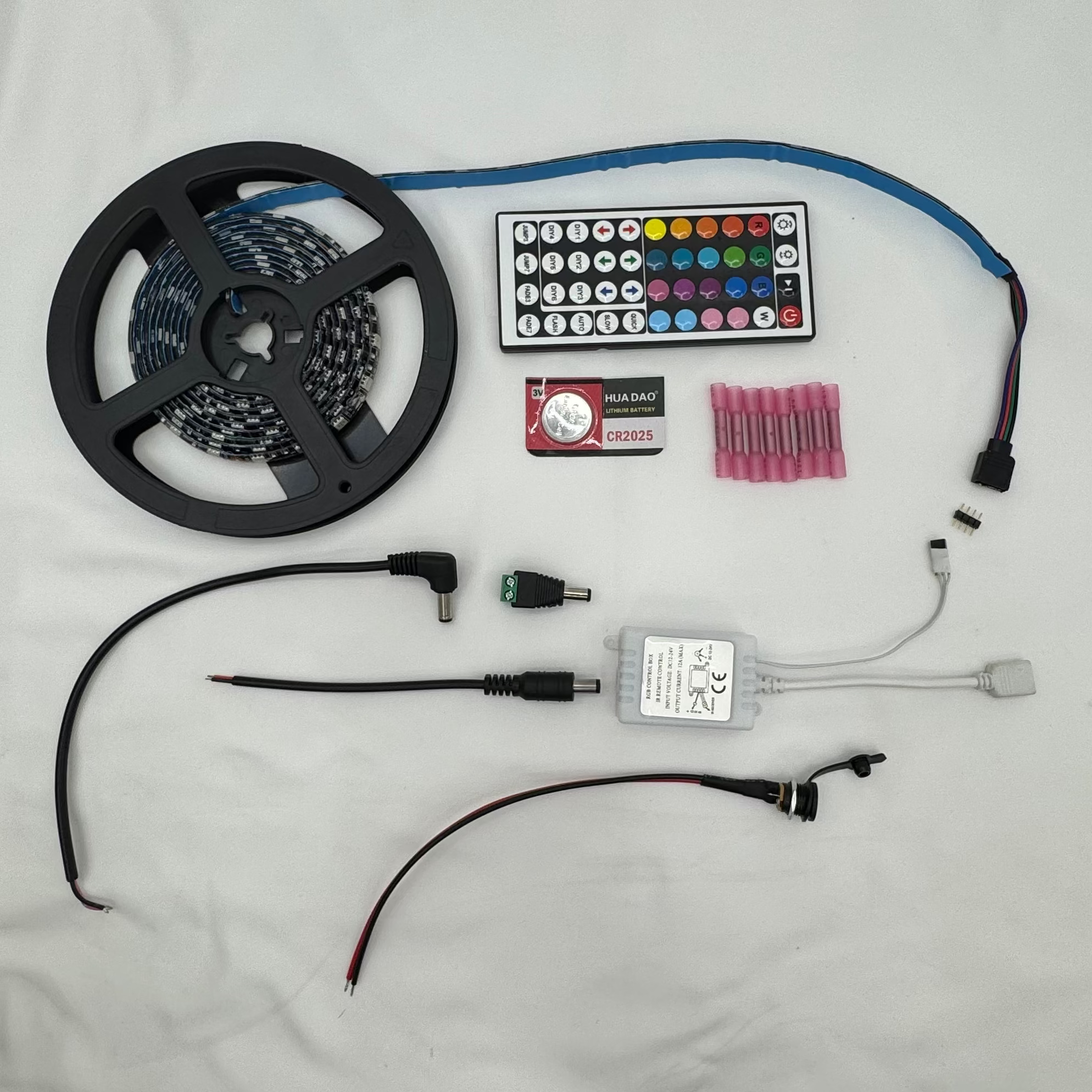 Flush Mount 12 Volt Automotive Marine LED Strip RGB Remote Multi Color Light Kit