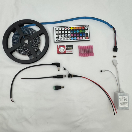 Flush Mount 12 Volt Automotive Marine LED Strip RGB Remote Multi Color Light Kit