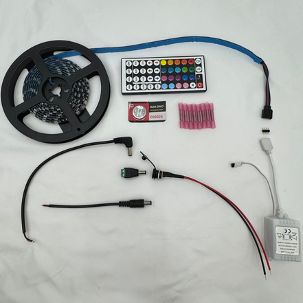 Flush Mount 12 Volt Automotive Marine LED Strip RGB Remote Multi Color Light Kit
