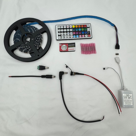 Flush Mount 12 Volt Automotive Marine LED Strip RGB Remote Multi Color Light Kit