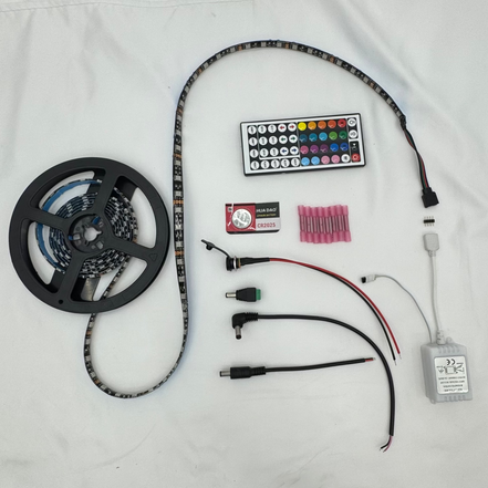 Flush Mount 12 Volt Automotive Marine LED Strip RGB Remote Multi Color Light Kit