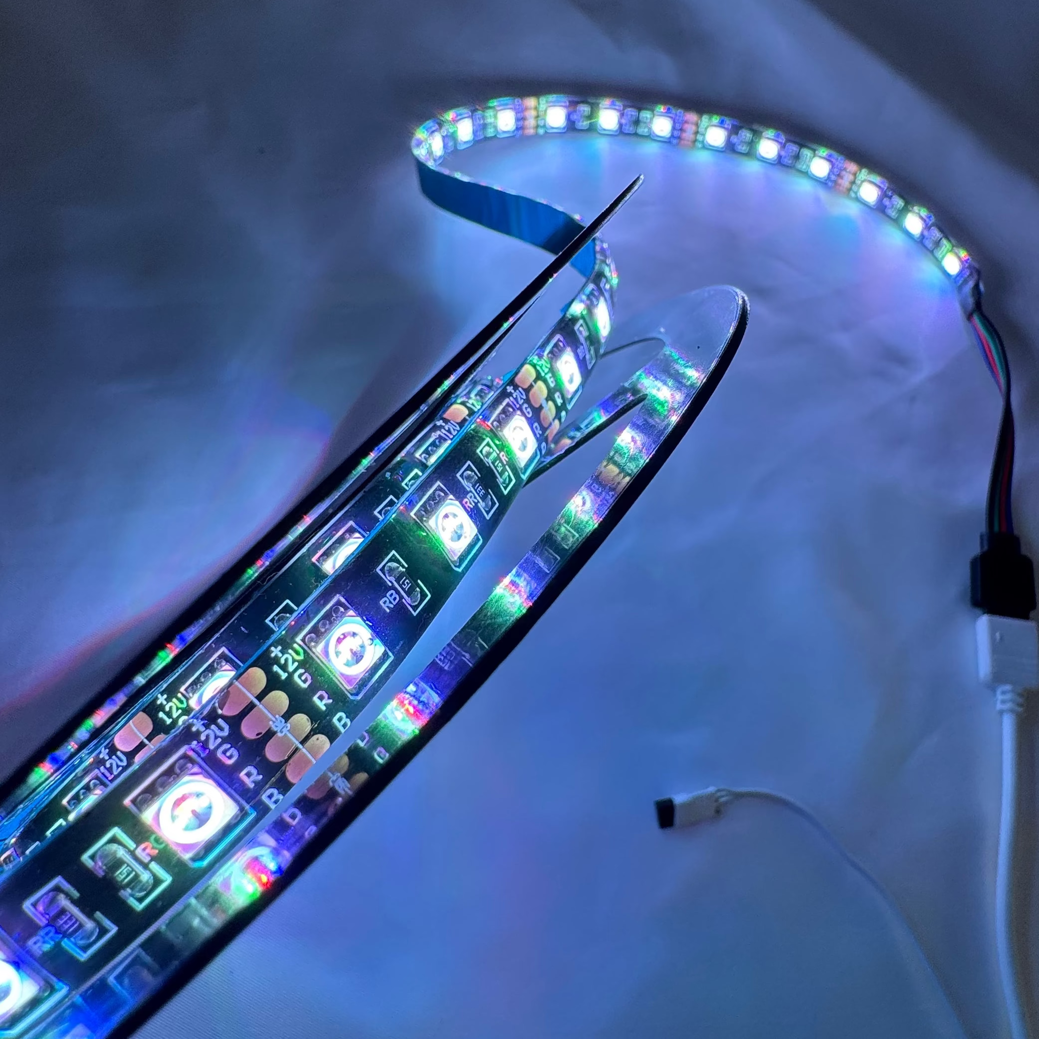 Flush Mount 12 Volt Automotive Marine LED Strip RGB Remote Multi Color Light Kit