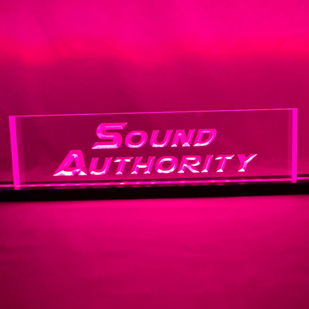 Sound Authority Plexiglass - 12" x 3" 3D Engraved Acrylic Window For Subwoofer Box