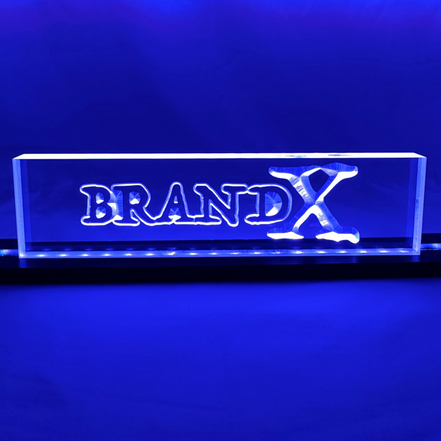 Sound Authority Plexiglass - 12" x 3" 3D Engraved Acrylic Window For Subwoofer Box