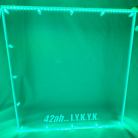 Sound Authority Plexiglass - 12" x 12" 3D Engraved Acrylic Window For Subwoofer Box