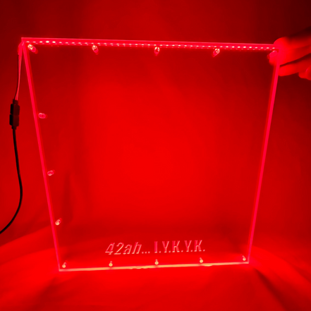 Sound Authority Plexiglass - 12" x 12" 3D Engraved Acrylic Window For Subwoofer Box