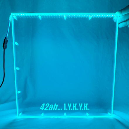 Sound Authority Plexiglass - 12" x 12" 3D Engraved Acrylic Window For Subwoofer Box