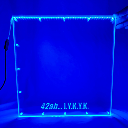 Sound Authority Plexiglass - 12" x 12" 3D Engraved Acrylic Window For Subwoofer Box