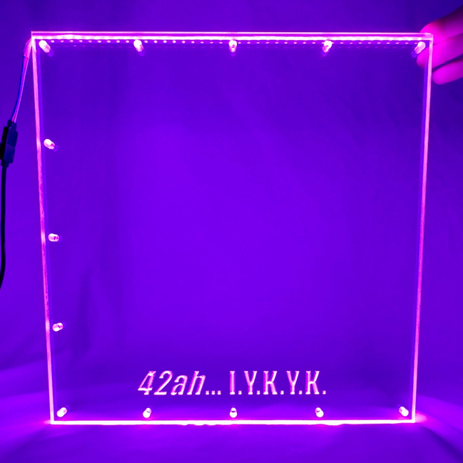 Sound Authority Plexiglass - 12" x 12" 3D Engraved Acrylic Window For Subwoofer Box