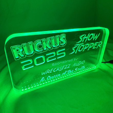 Sound Authority Plexiglass - 10" x 5" 3D Engraved Acrylic Window For Subwoofer Box