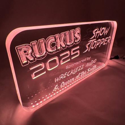 Sound Authority Plexiglass - 10" x 5" 3D Engraved Acrylic Window For Subwoofer Box