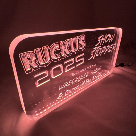 Custom size Sound Authority Plexiglass - 3D Engraved Acrylic Window For Subwoofer Box