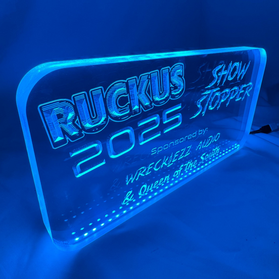 Sound Authority Plexiglass - 10" x 5" 3D Engraved Acrylic Window For Subwoofer Box