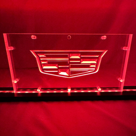 Sound Authority Plexiglass - 10" x 5" 3D Engraved Acrylic Window For Subwoofer Box