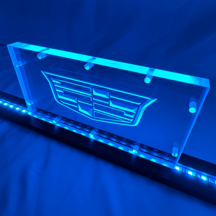 Sound Authority Plexiglass - 10" x 5" 3D Engraved Acrylic Window For Subwoofer Box