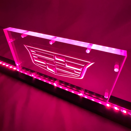 Sound Authority Plexiglass - 10" x 5" 3D Engraved Acrylic Window For Subwoofer Box