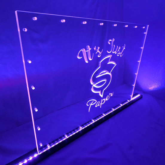 Sound Authority Plexiglass - 24" x 18" 3D Engraved Acrylic Window For Subwoofer Box
