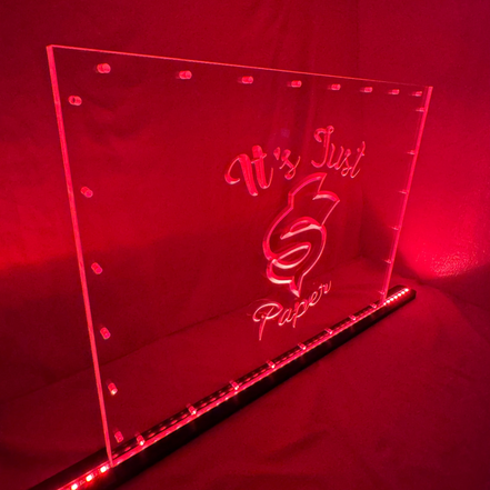 Sound Authority Plexiglass - 24" x 18" 3D Engraved Acrylic Window For Subwoofer Box