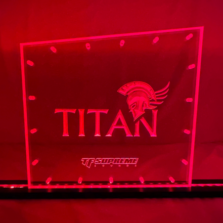 Sound Authority Plexiglass - 12" x 8" 3D Engraved Acrylic Window For Subwoofer Box