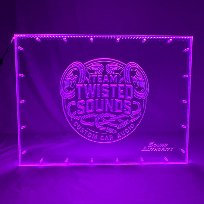 Sound Authority Plexiglass - 20" x 15" 3D Engraved Acrylic Window For Subwoofer Box