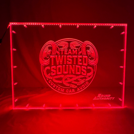Sound Authority Plexiglass - 20" x 15" 3D Engraved Acrylic Window For Subwoofer Box