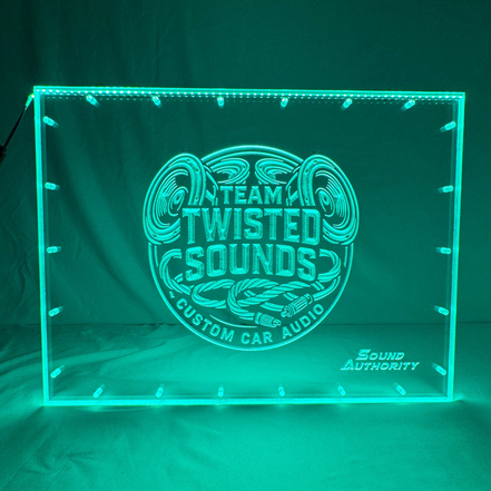 Sound Authority Plexiglass - 20" x 15" 3D Engraved Acrylic Window For Subwoofer Box